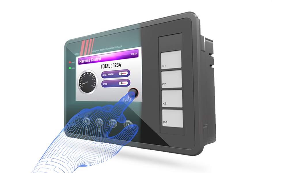 4.3' Touch screen 64K colour LCD