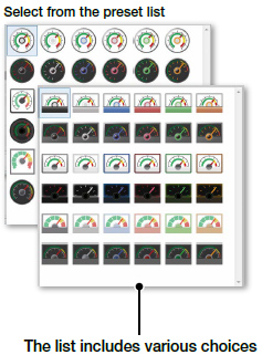 Select from the preset list