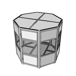 Octagonal Cabin with Three Functional Sections