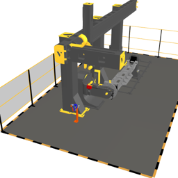 Arc Welding Cell with Gantry and Two-axis Positioner (OLP)