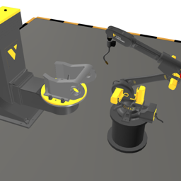Arc Welding Cell with Two-axis Positioner (OLP)