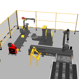 Jigless Assembly with Two Robots (OLP)